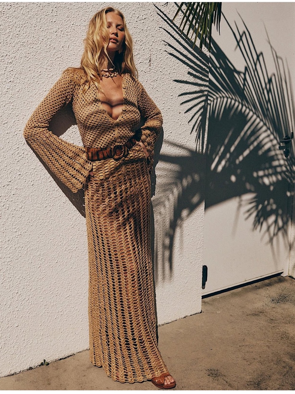 New Chasing Unicorns Chelsea Morning Crochet Maxi Dress